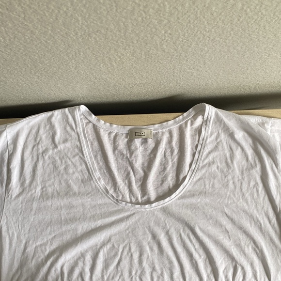 AYR All U Tee Scoop Neck Short Sleeve Basic Solid White Size Large - Picture 6 of 11